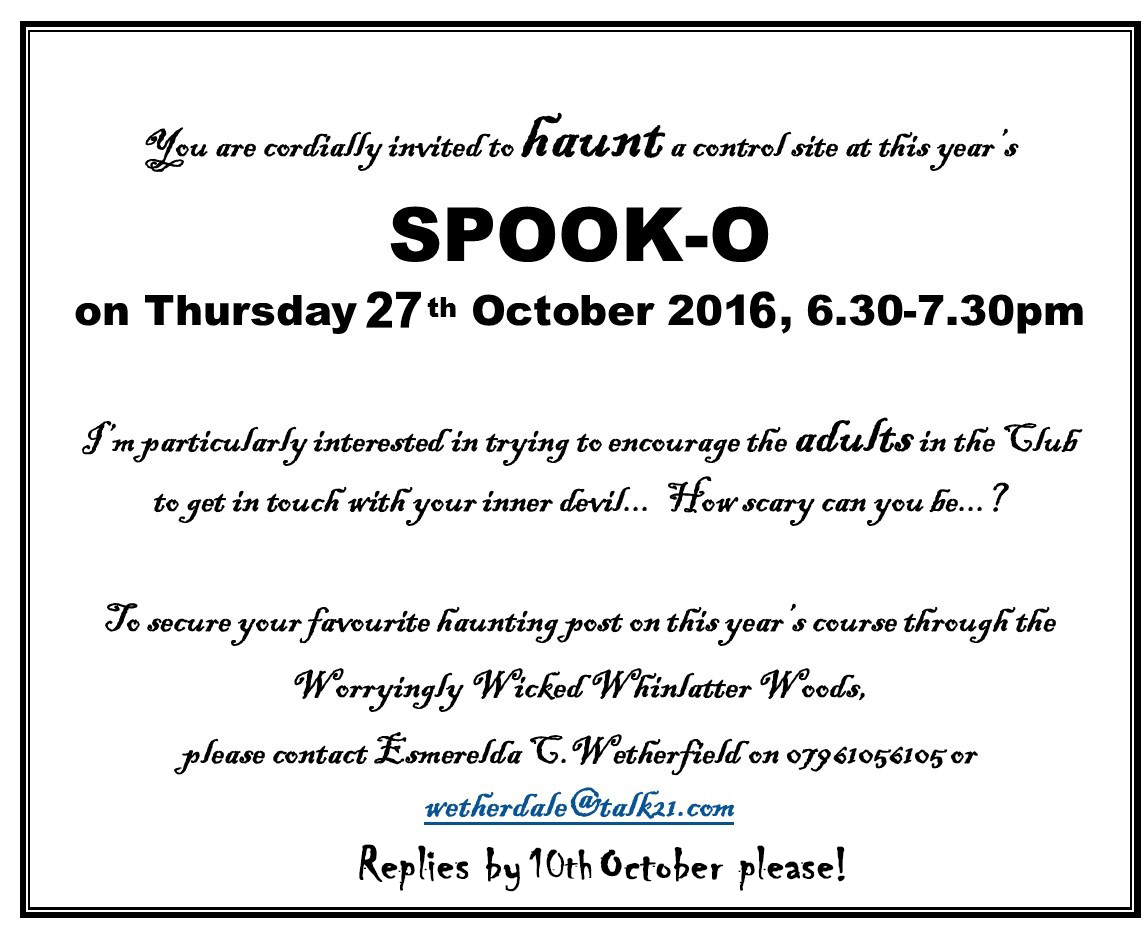 Spook-O invitation