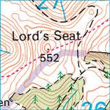 Lord's Seat map extract